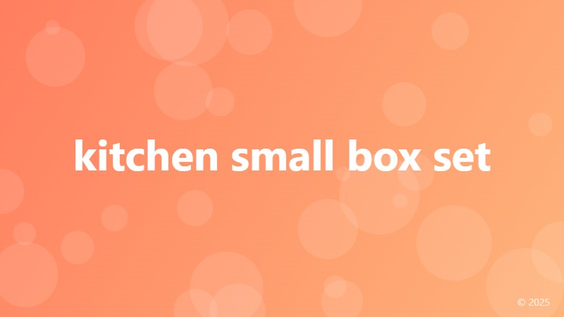 kitchen small box set