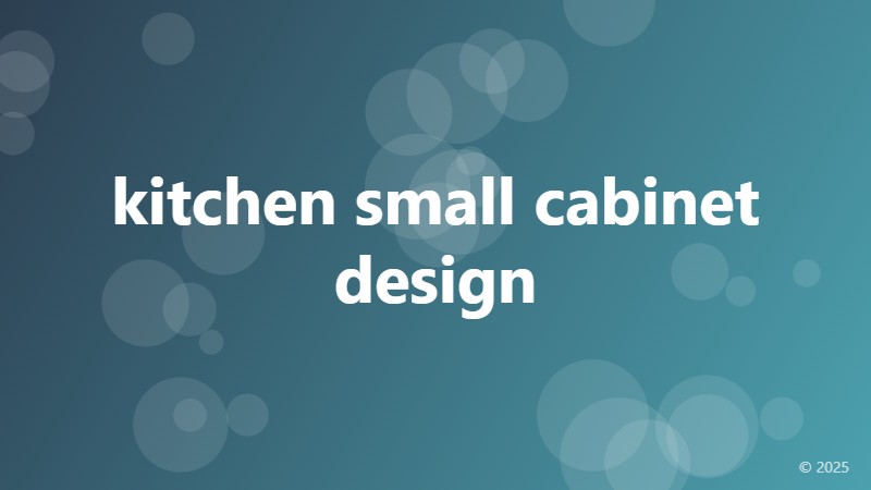 kitchen small cabinet design