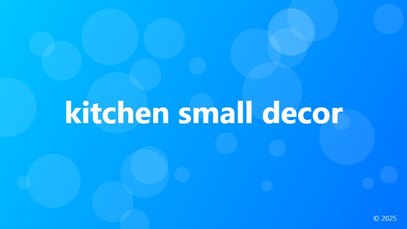 kitchen small decor