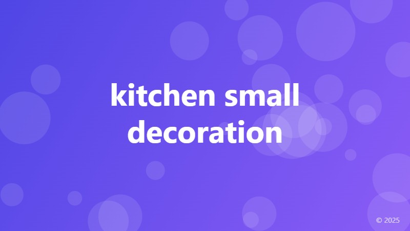 kitchen small decoration
