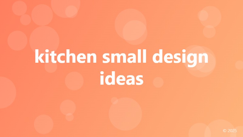 kitchen small design ideas