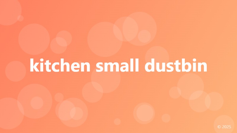 kitchen small dustbin