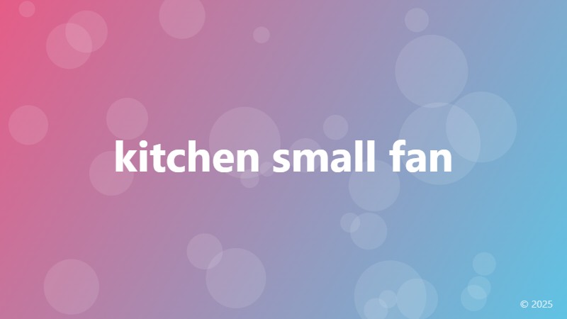 kitchen small fan