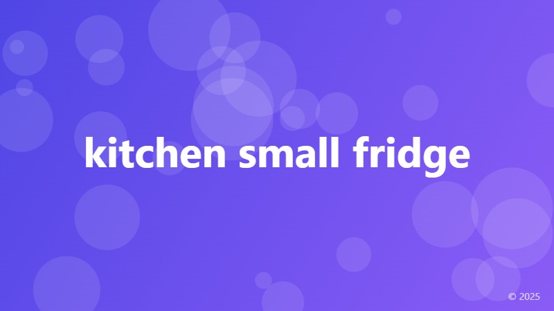 kitchen small fridge