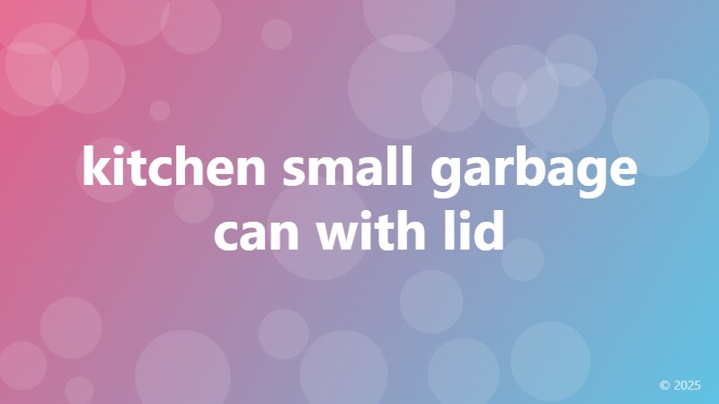 kitchen small garbage can with lid