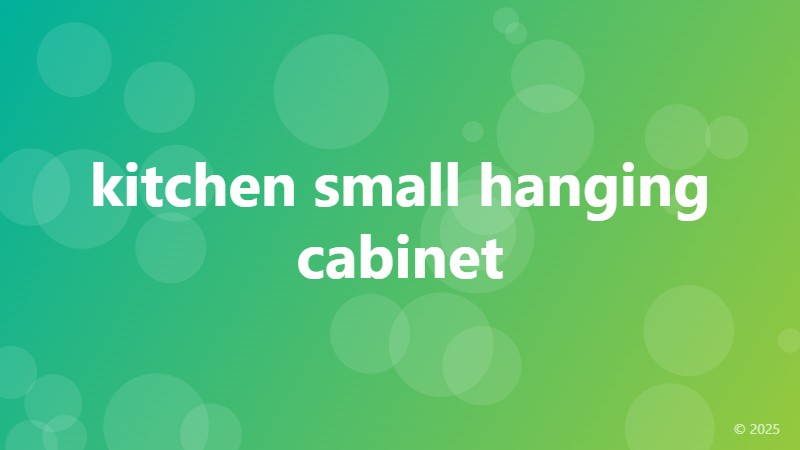 kitchen small hanging cabinet