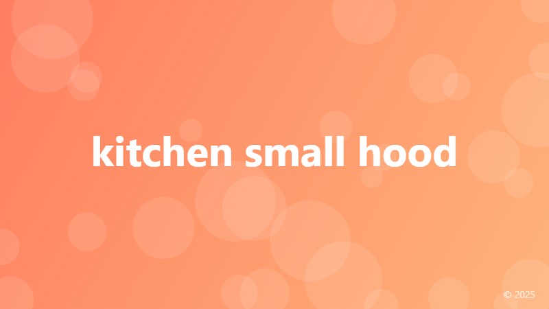 kitchen small hood