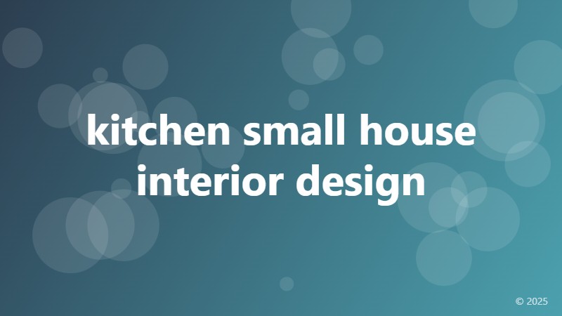 kitchen small house interior design