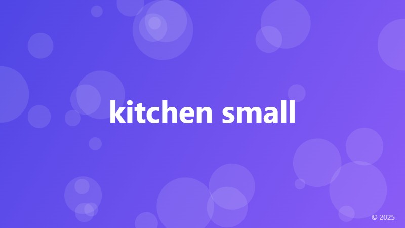 kitchen small