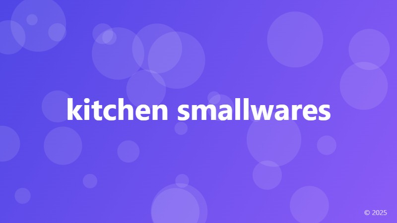 kitchen smallwares