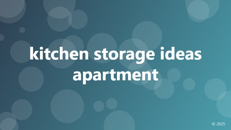 kitchen storage ideas apartment