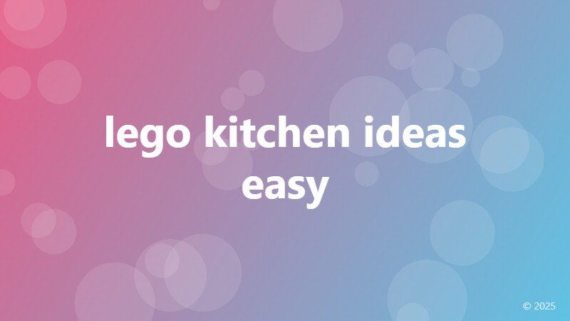 lego kitchen ideas easy