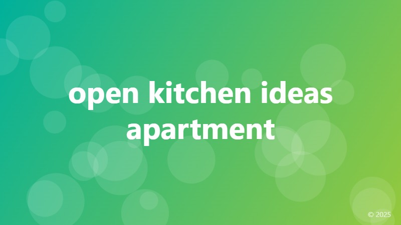 open kitchen ideas apartment