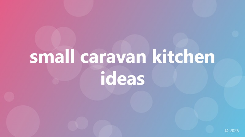 small caravan kitchen ideas