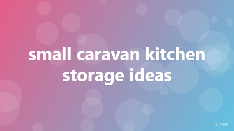 small caravan kitchen storage ideas