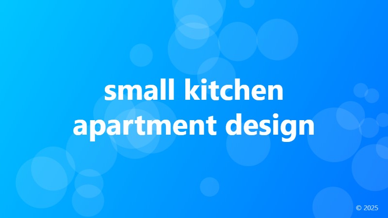 small kitchen apartment design
