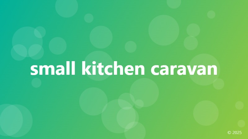 small kitchen caravan