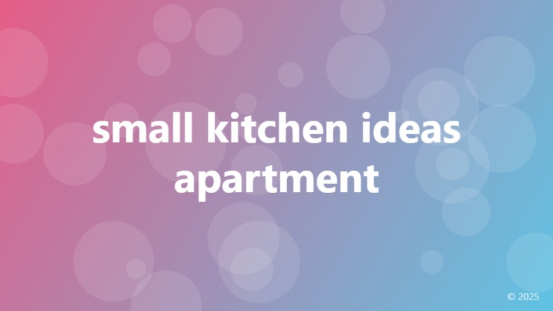 small kitchen ideas apartment