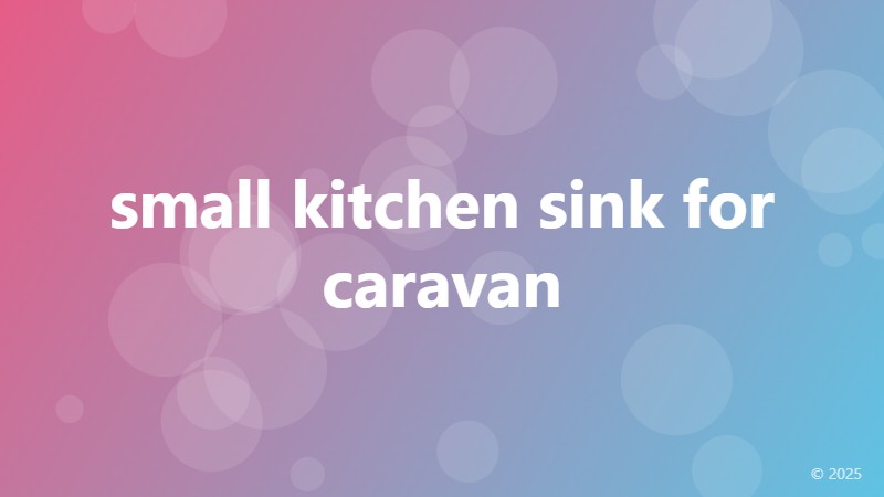 small kitchen sink for caravan