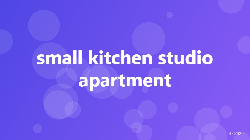 small kitchen studio apartment