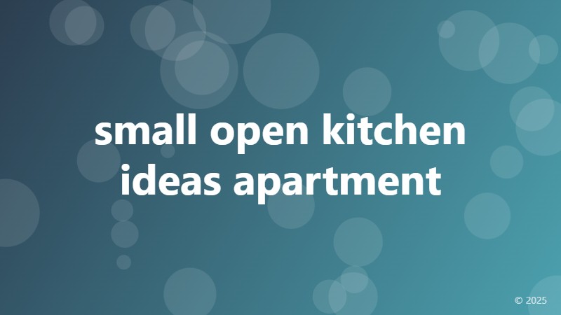 small open kitchen ideas apartment
